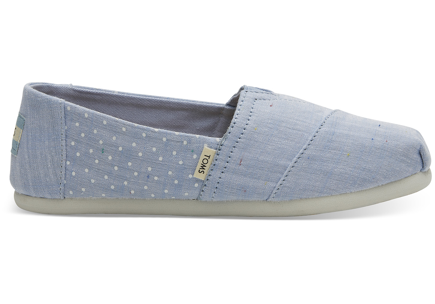 Toms Classics Dots Chambray - Kids Alpargata Espadrilles - Light Blue - NZ - 793680OTN